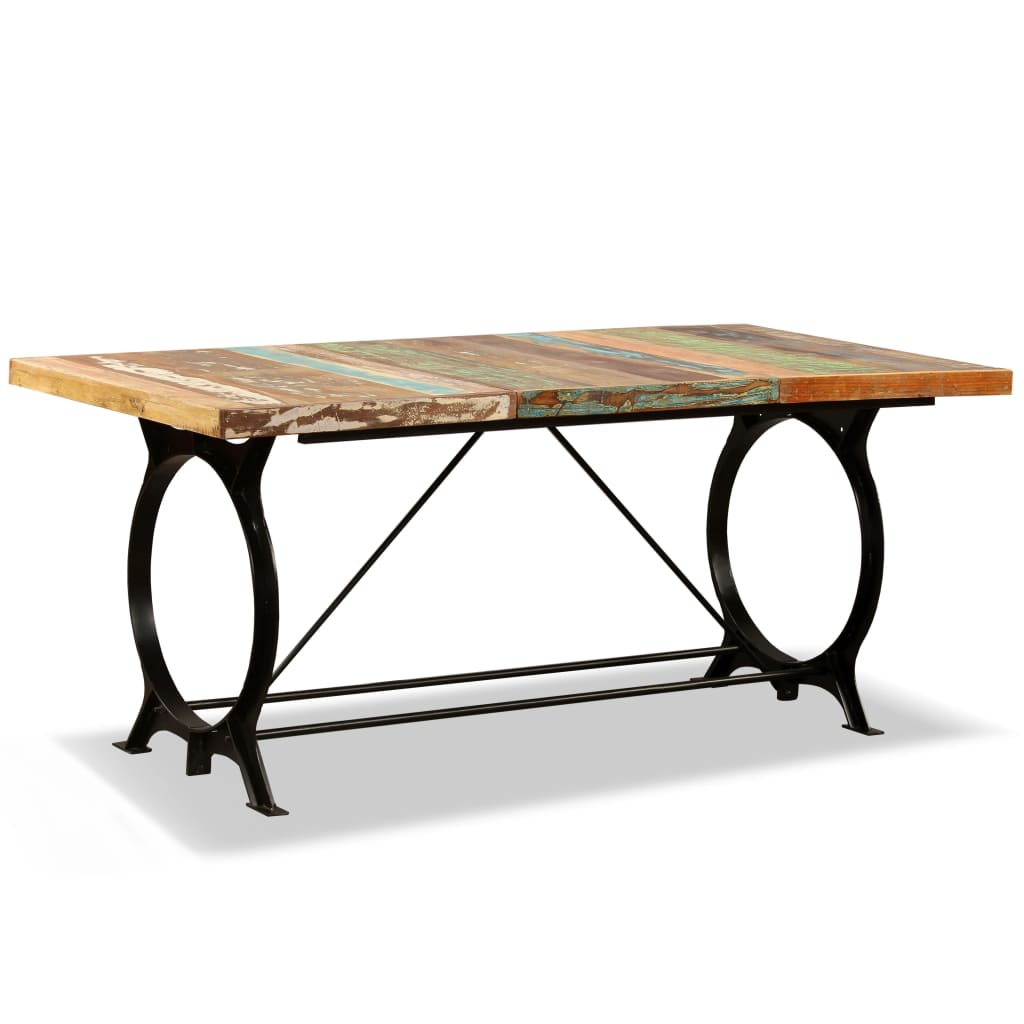 Eettafel 180 cm massief gerecycled hout – afbeelding 2