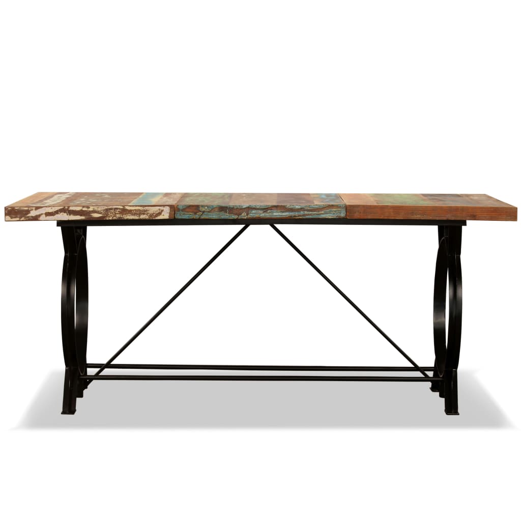 Eettafel 180 cm massief gerecycled hout – afbeelding 3