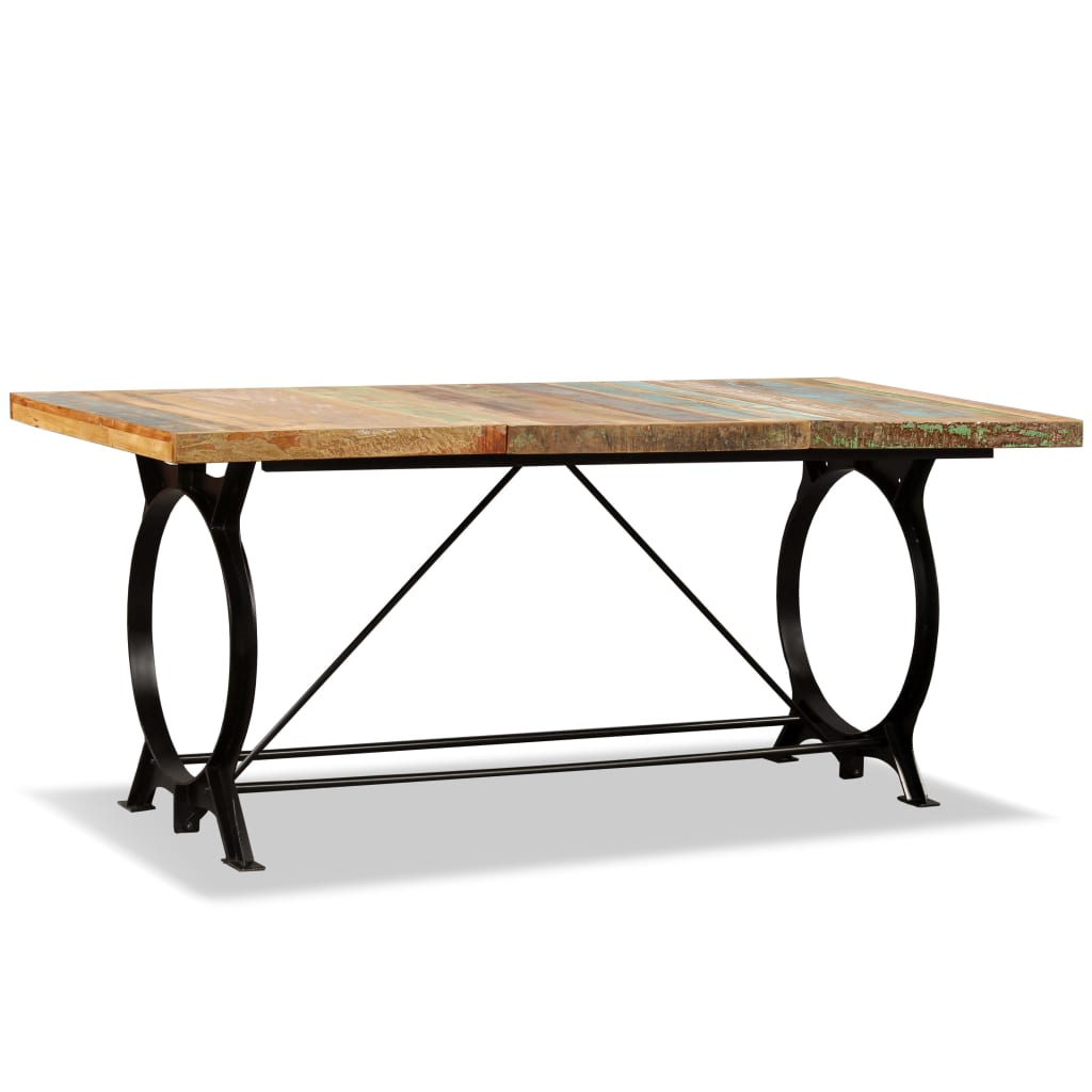 Eettafel 180 cm massief gerecycled hout – afbeelding 7
