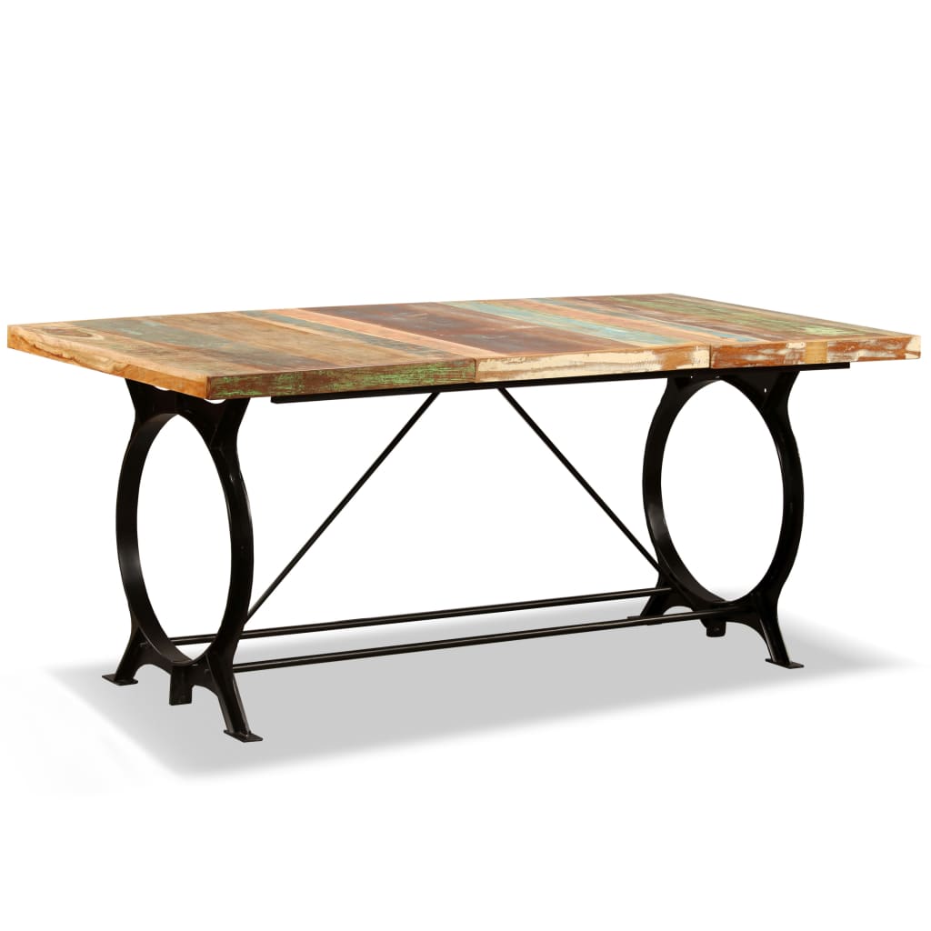 Eettafel 180 cm massief gerecycled hout – afbeelding 8
