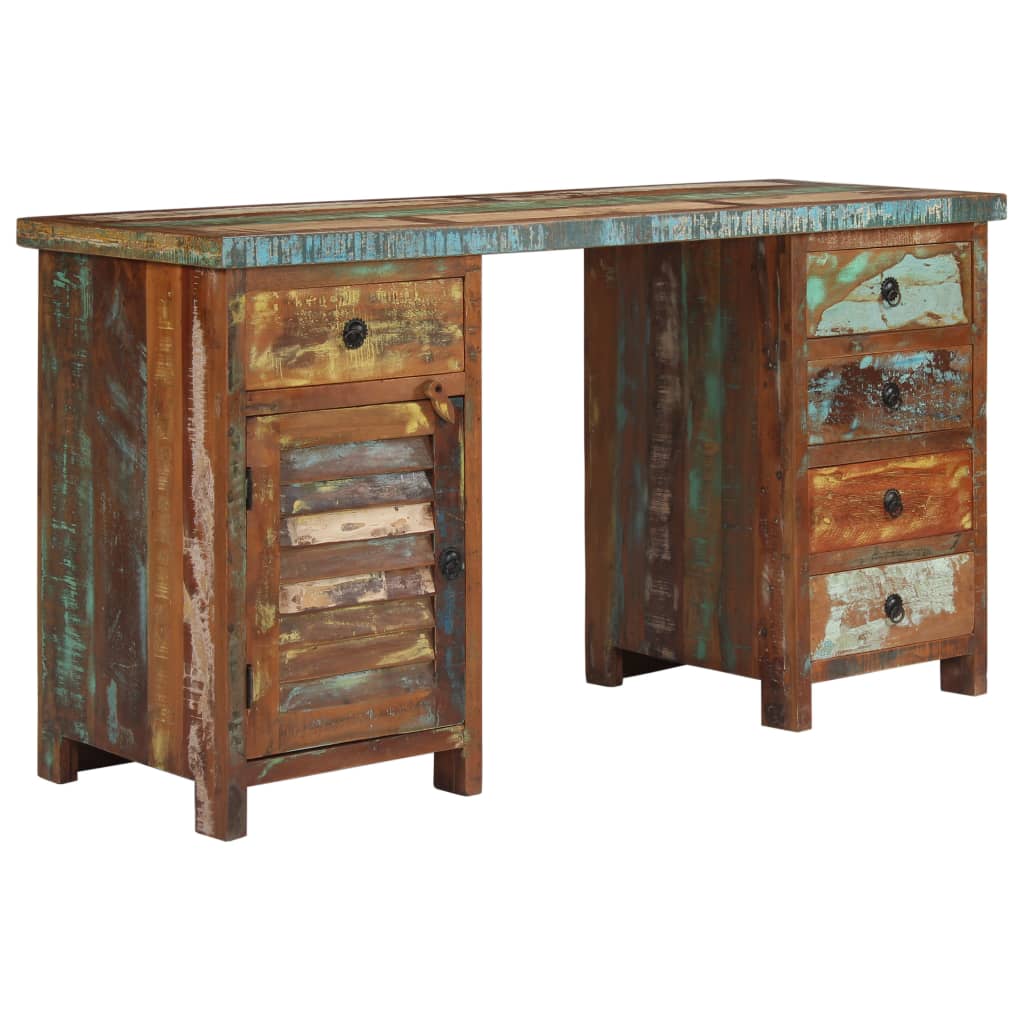 Bureau 140x50x77 cm massief gerecycled hout