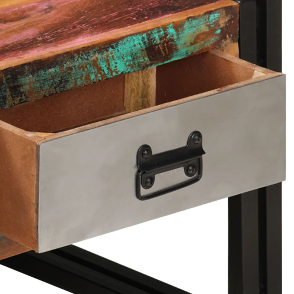 Salontafel met 3 lades 100x50x35 cm massief gerecycled hout – afbeelding 7
