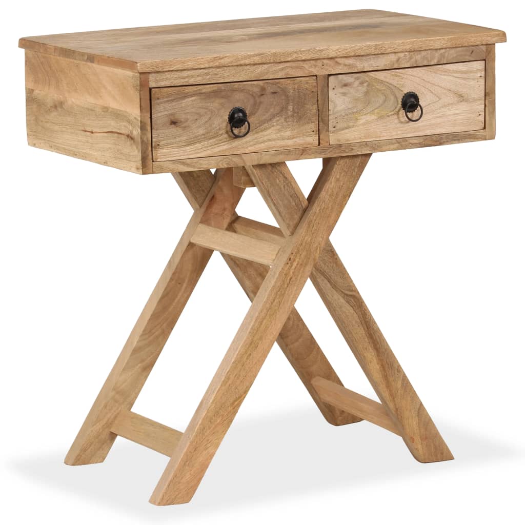 Bijzettafel 65x40x76 cm massief mangohout – afbeelding 2