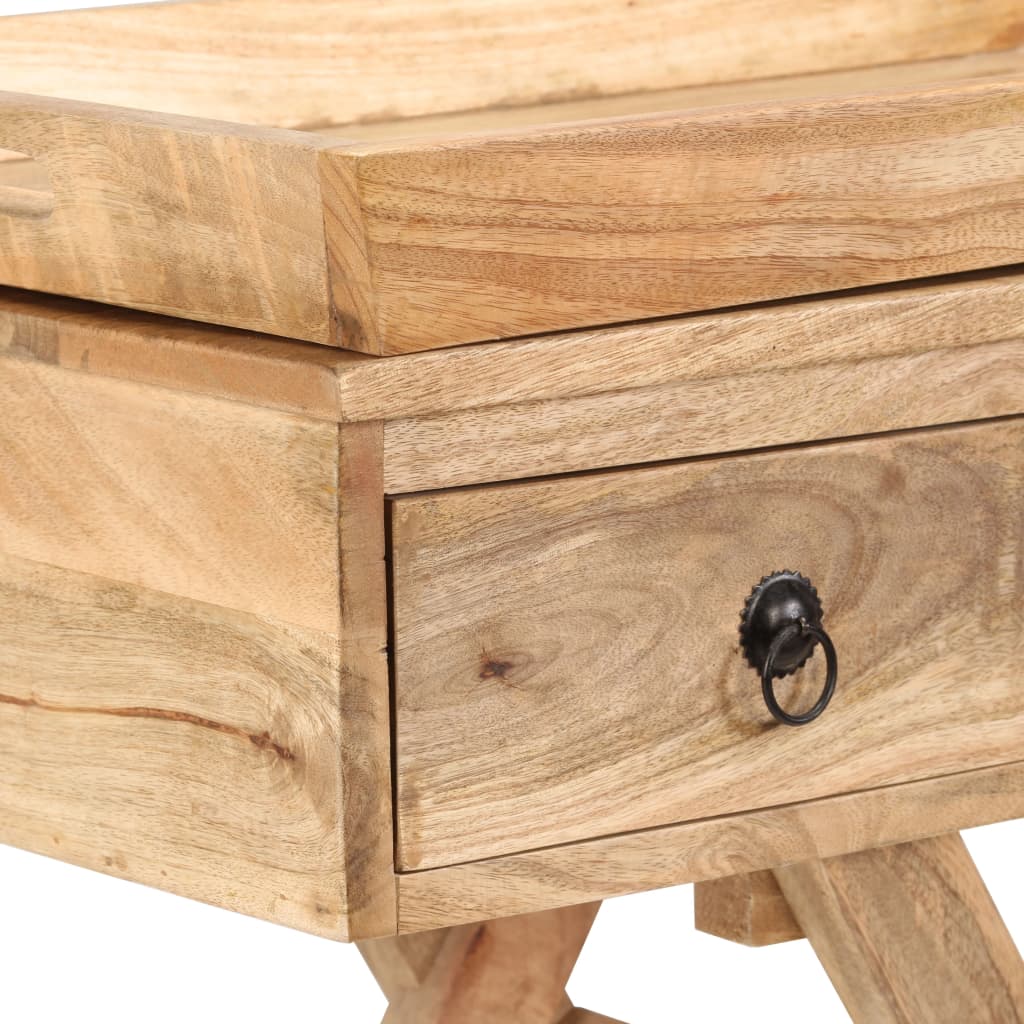 Bijzettafel 65x40x76 cm massief mangohout – afbeelding 6