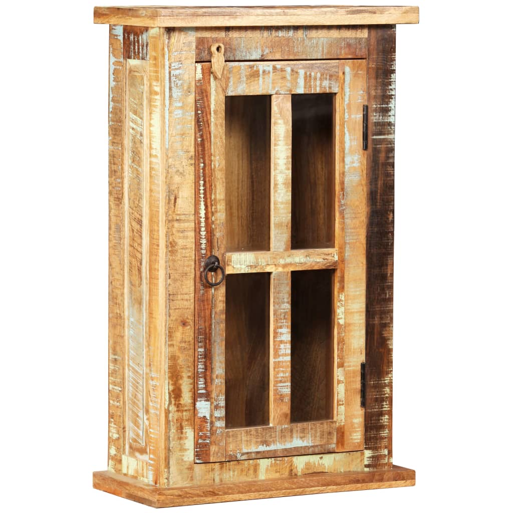 Wandkast 44x21x72 cm massief gerecycled hout – afbeelding 1