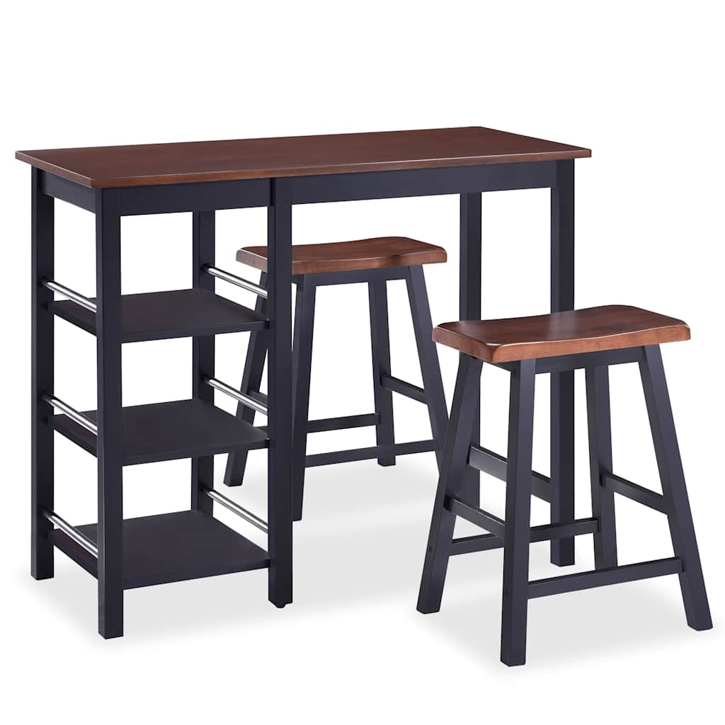 3-delige Barset MDF zwart – afbeelding 2