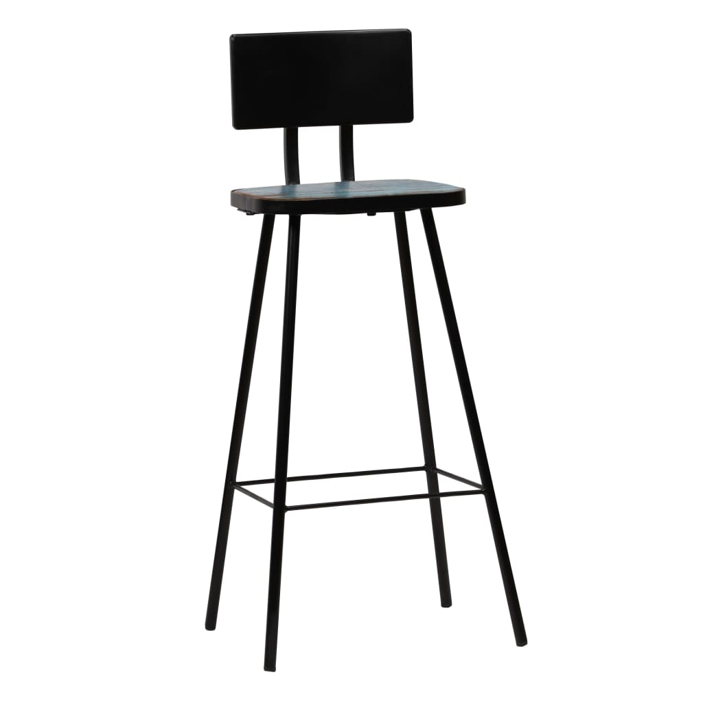 Barkrukken 4 st massief gerecycled hout – afbeelding 10