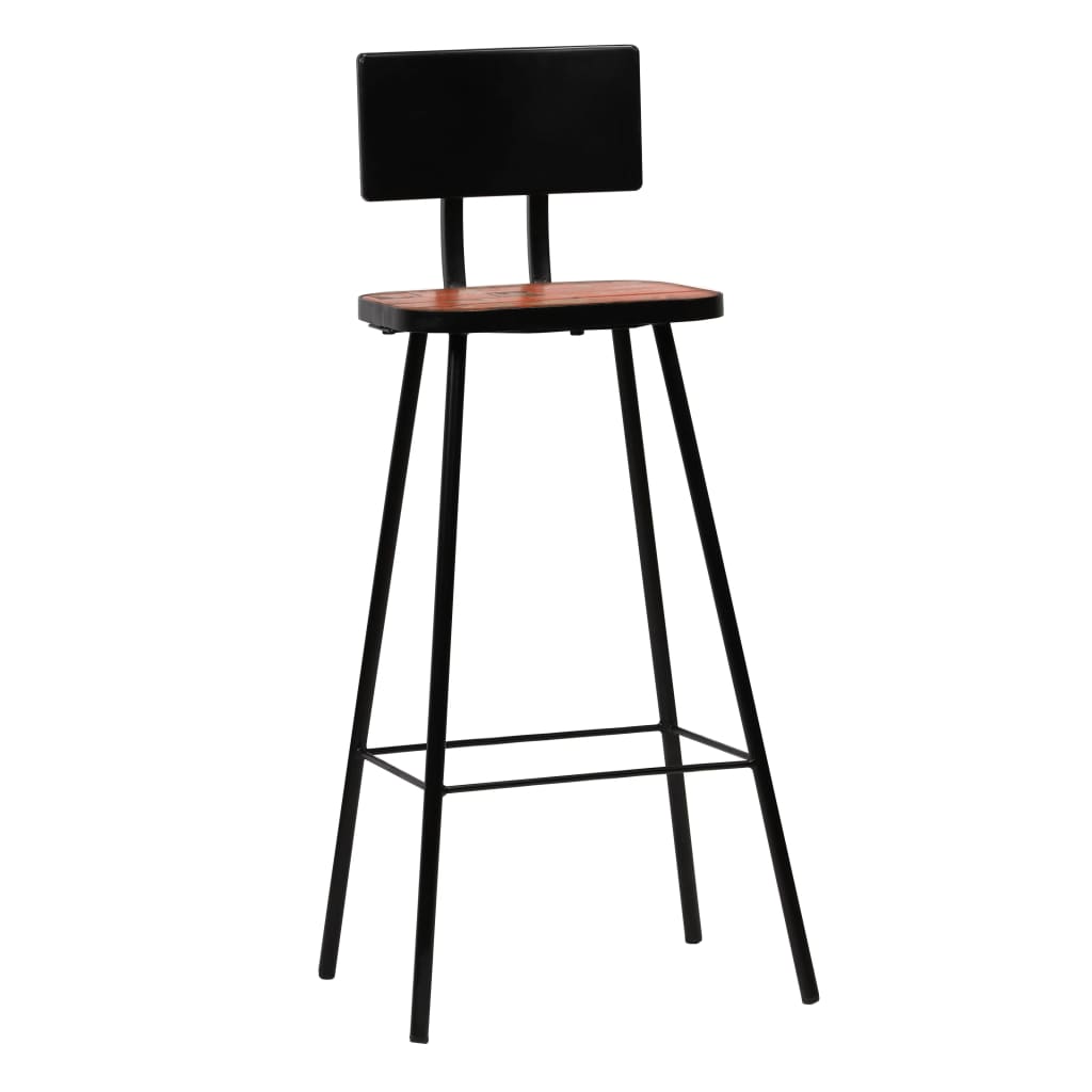 Barkrukken 4 st massief gerecycled hout – afbeelding 11