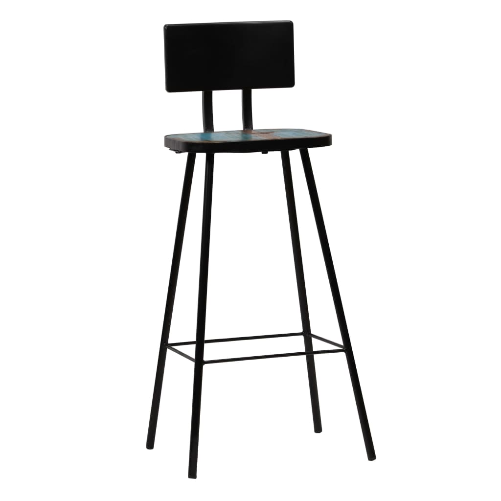 Barkrukken 4 st massief gerecycled hout – afbeelding 7