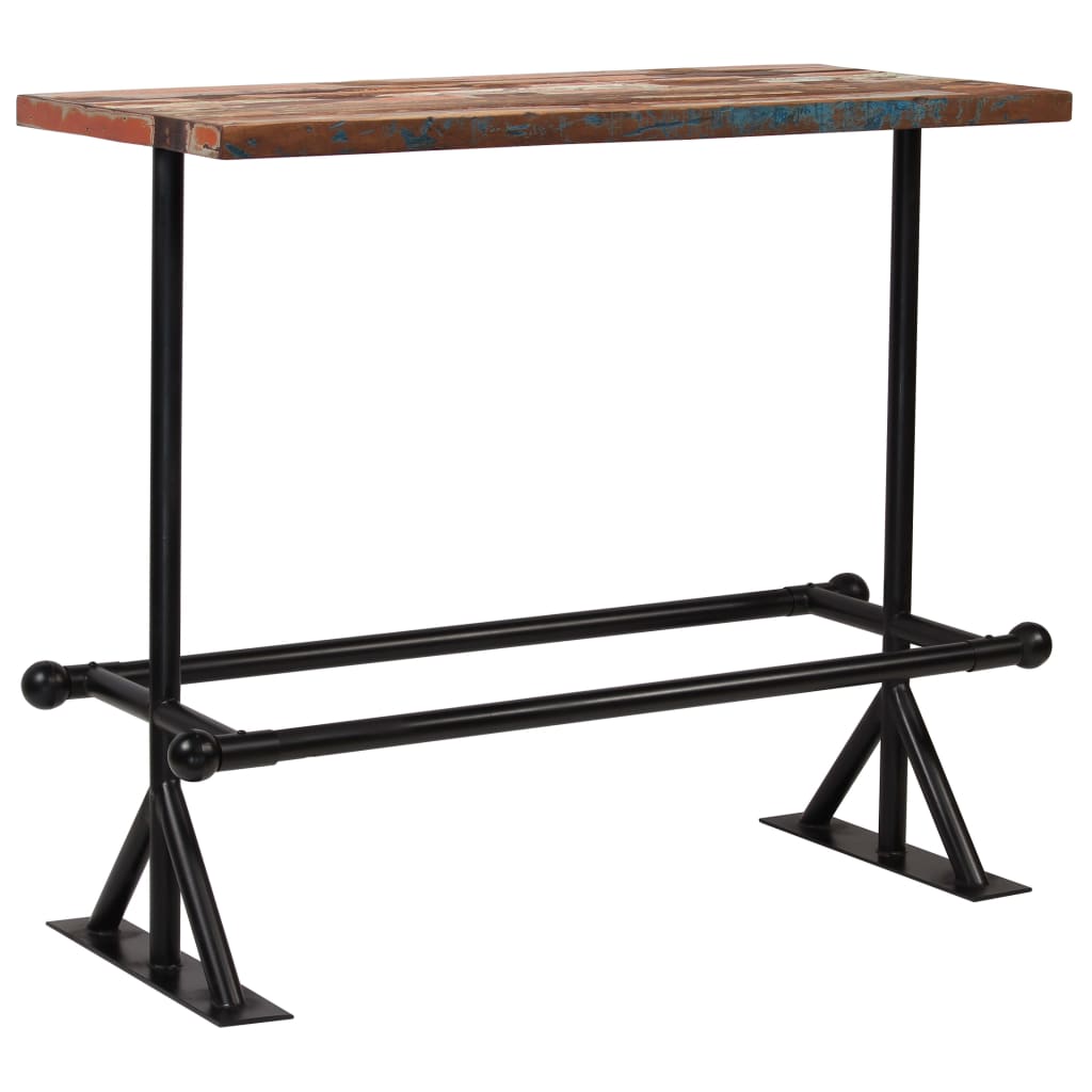 5-delige Barset massief gerecycled hout meerkleurig – afbeelding 2