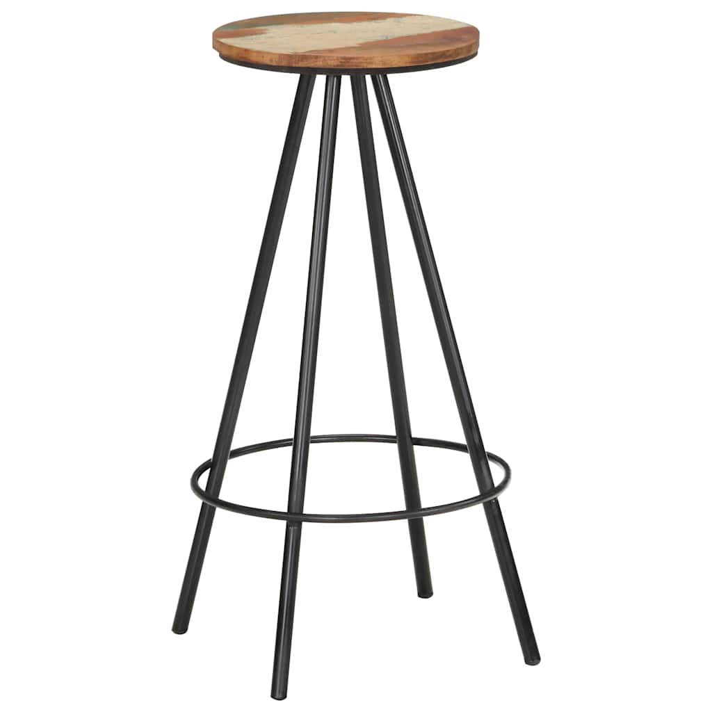 Barkrukken 4 st massief gerecycled hout – afbeelding 2