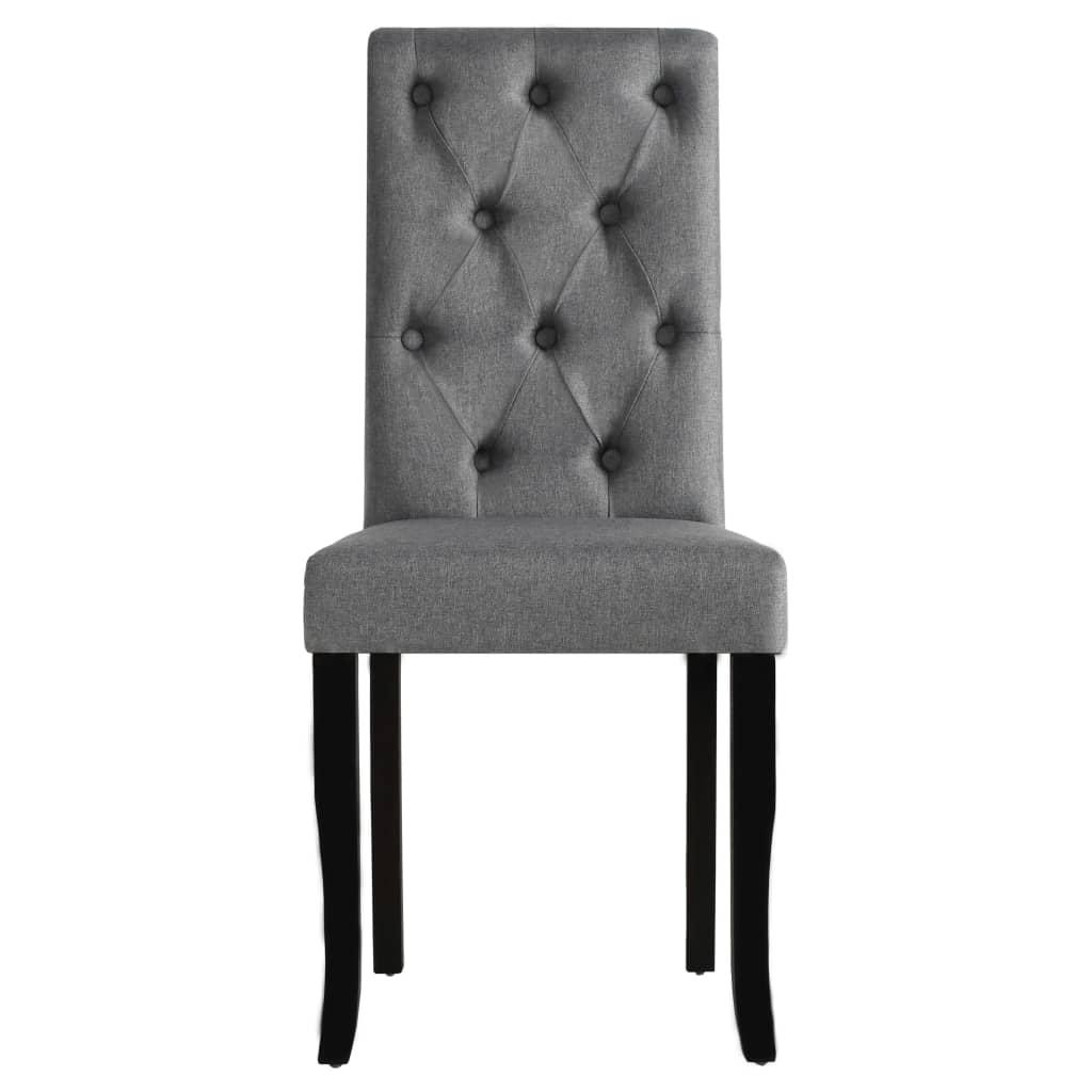 Eetkamerstoelen 4 st stof donkergrijs – afbeelding 3