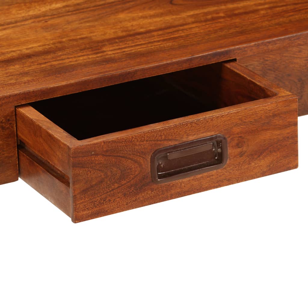 Bureau 110x50x76 cm massief acaciahout en honingafwerking – afbeelding 7