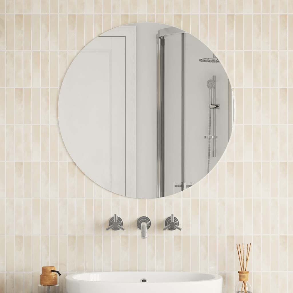 Wandspiegel rond 70 cm glas