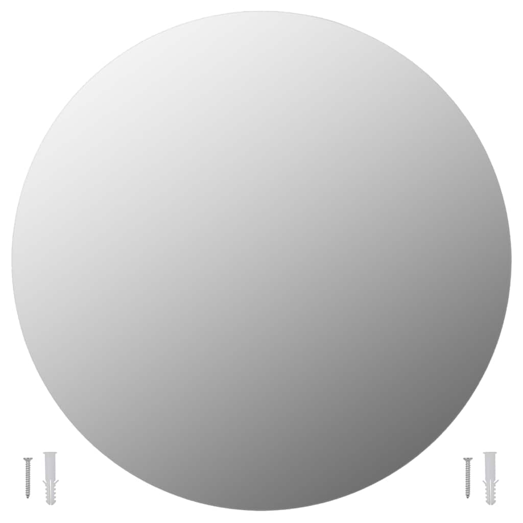 Wandspiegel rond 70 cm glas – afbeelding 2