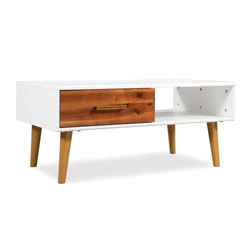 Salontafel 90x50x40 cm massief acaciahout – afbeelding 1