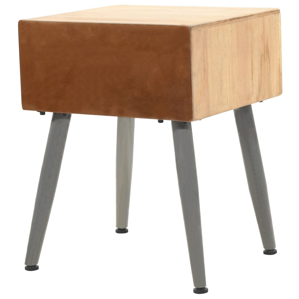 Nachtkastje 43x38x50 cm massief vurenhout – afbeelding 4