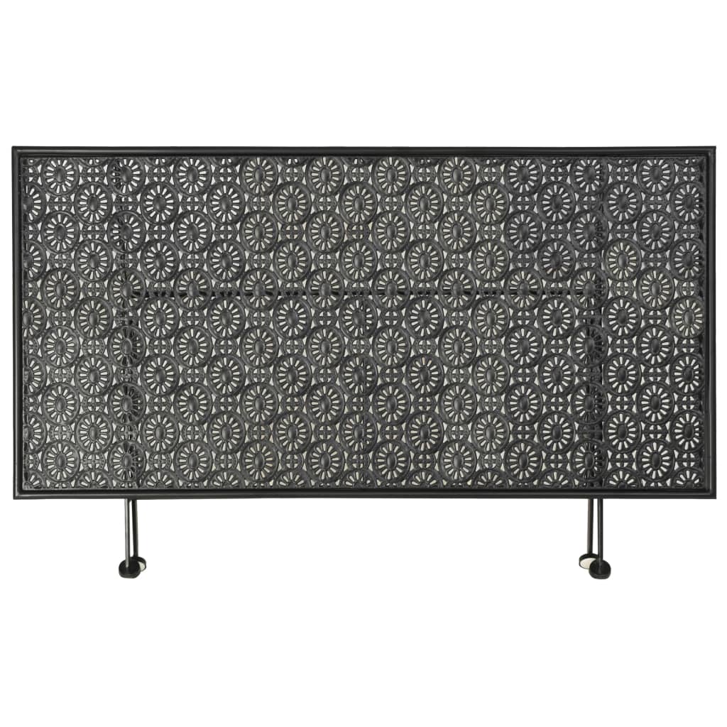 Salontafel vintage stijl inklapbaar 100x50x45 cm metaal zwart – afbeelding 4