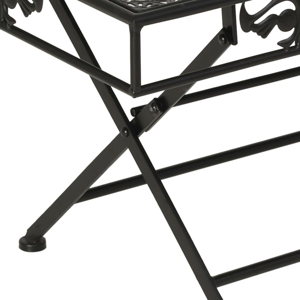 Salontafel vintage stijl inklapbaar 100x50x45 cm metaal zwart – afbeelding 5