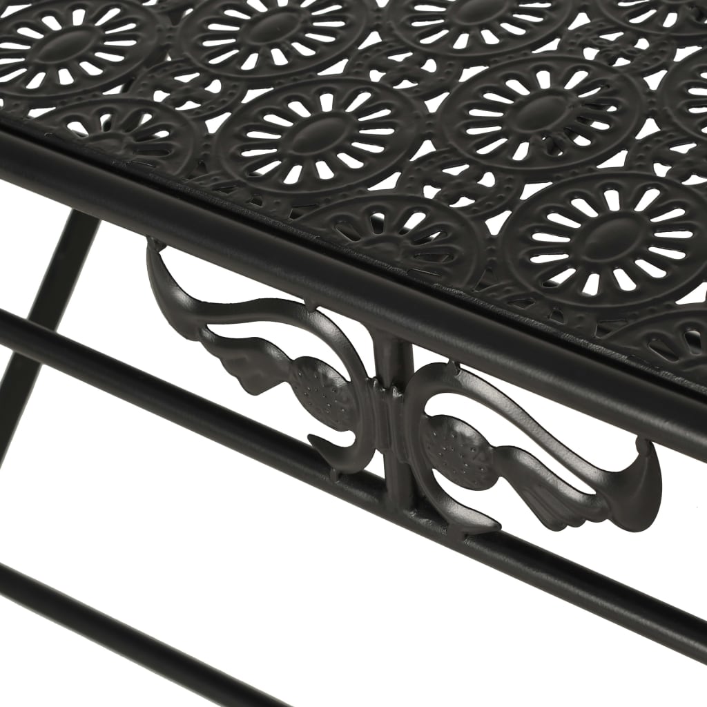 Salontafel vintage stijl inklapbaar 100x50x45 cm metaal zwart – afbeelding 6