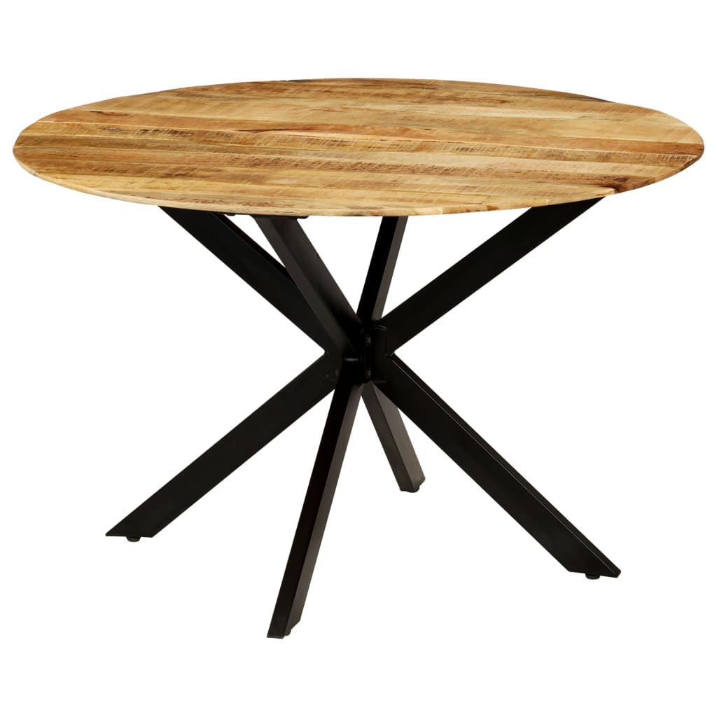 Eettafel 120x77 cm massief ruw mangohout en staal