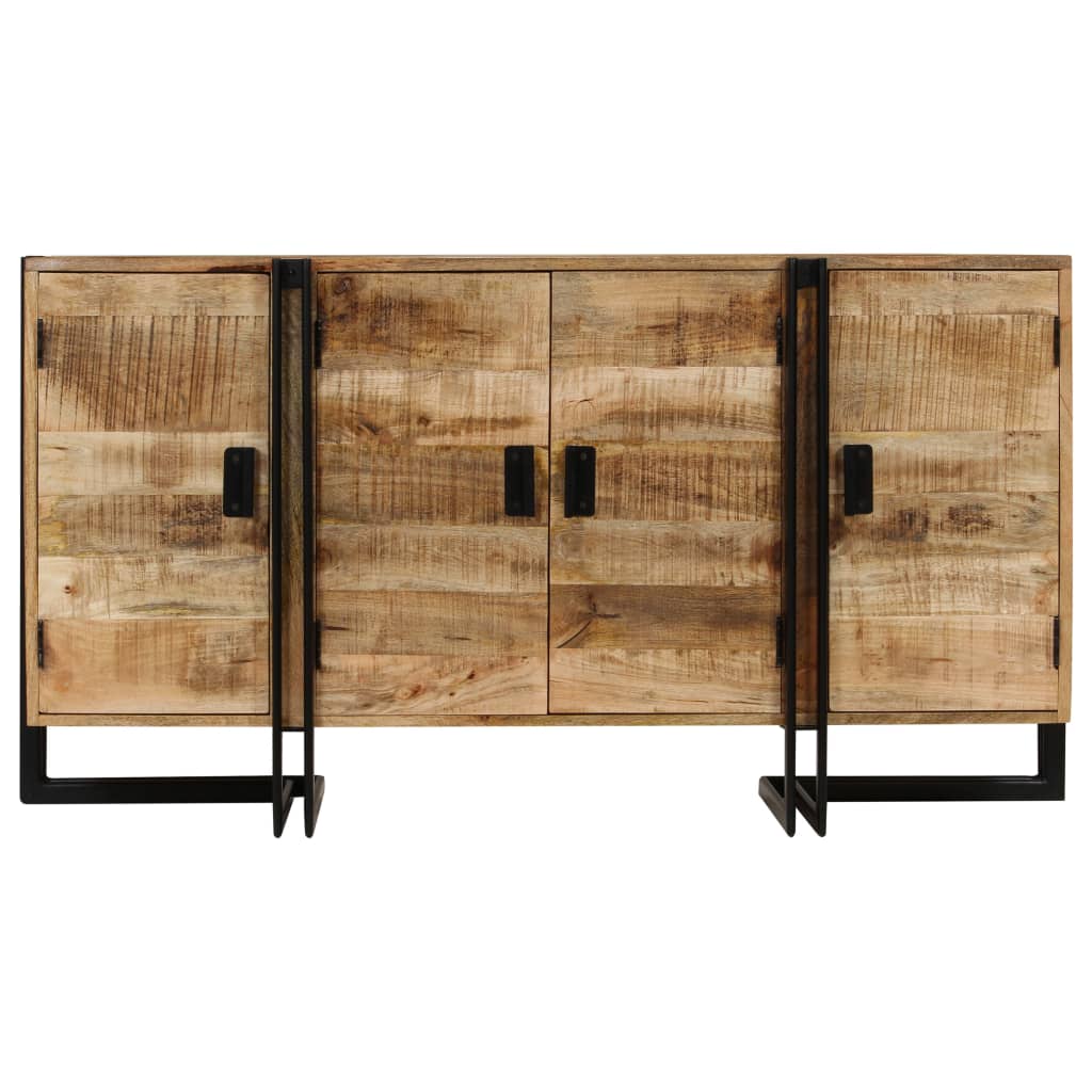 Dressoir 150x40x80 cm massief mangohout – afbeelding 2
