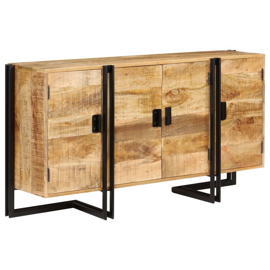 Dressoir 150x40x80 cm massief mangohout – afbeelding 3