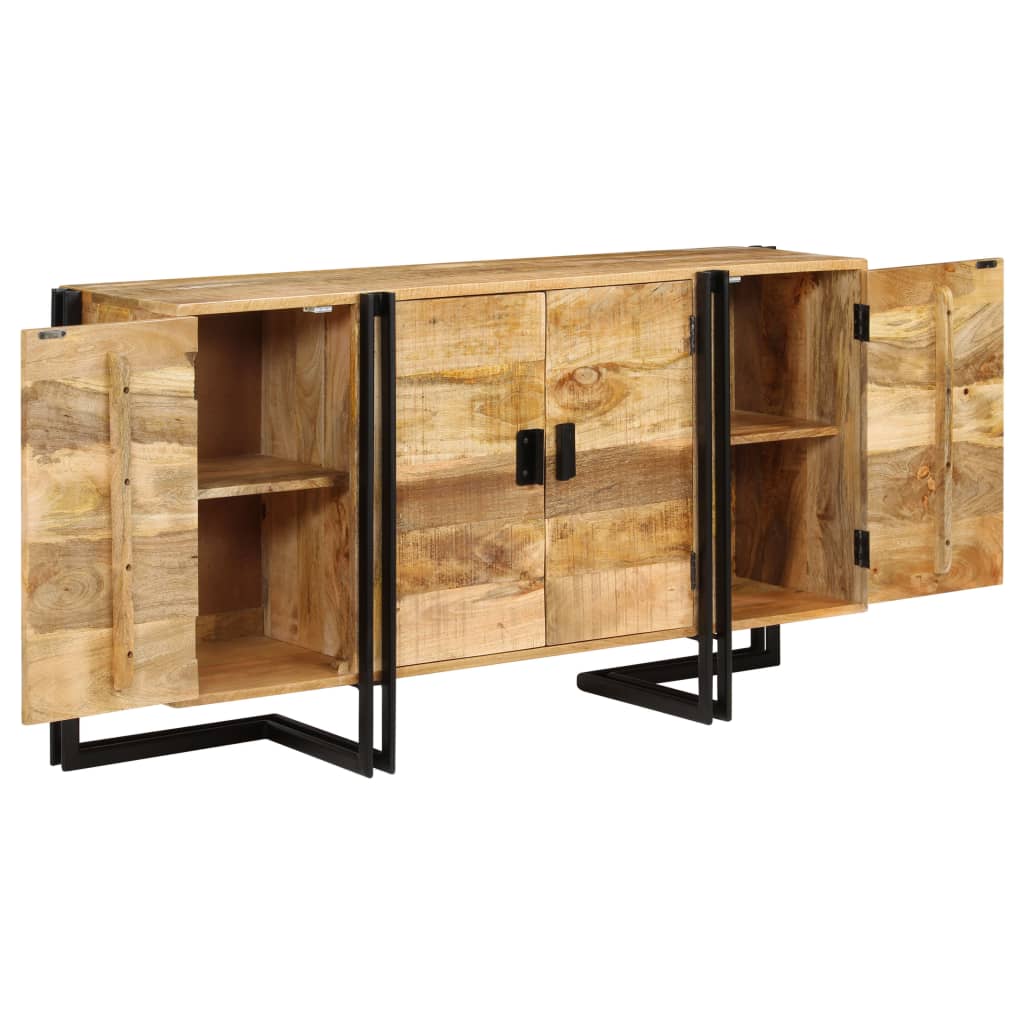 Dressoir 150x40x80 cm massief mangohout – afbeelding 4