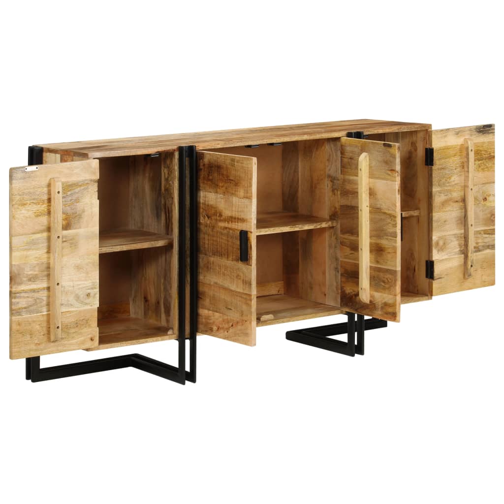Dressoir 150x40x80 cm massief mangohout – afbeelding 5
