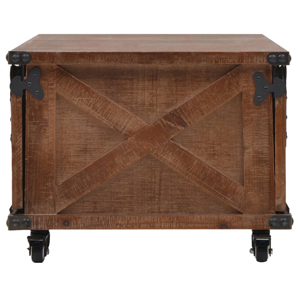 Salontafel 91x51x38 cm massief vurenhout bruin – afbeelding 3