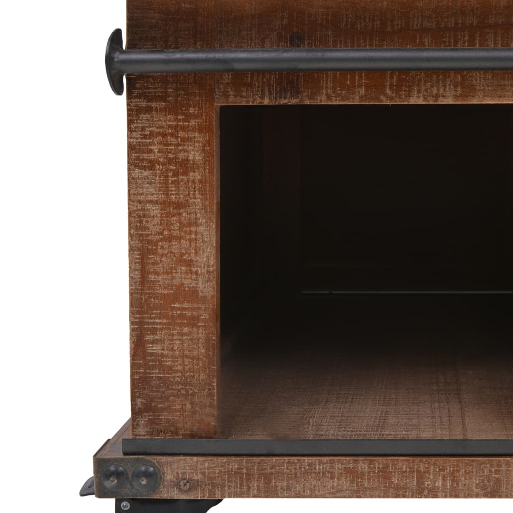 Salontafel 91x51x38 cm massief vurenhout bruin – afbeelding 8