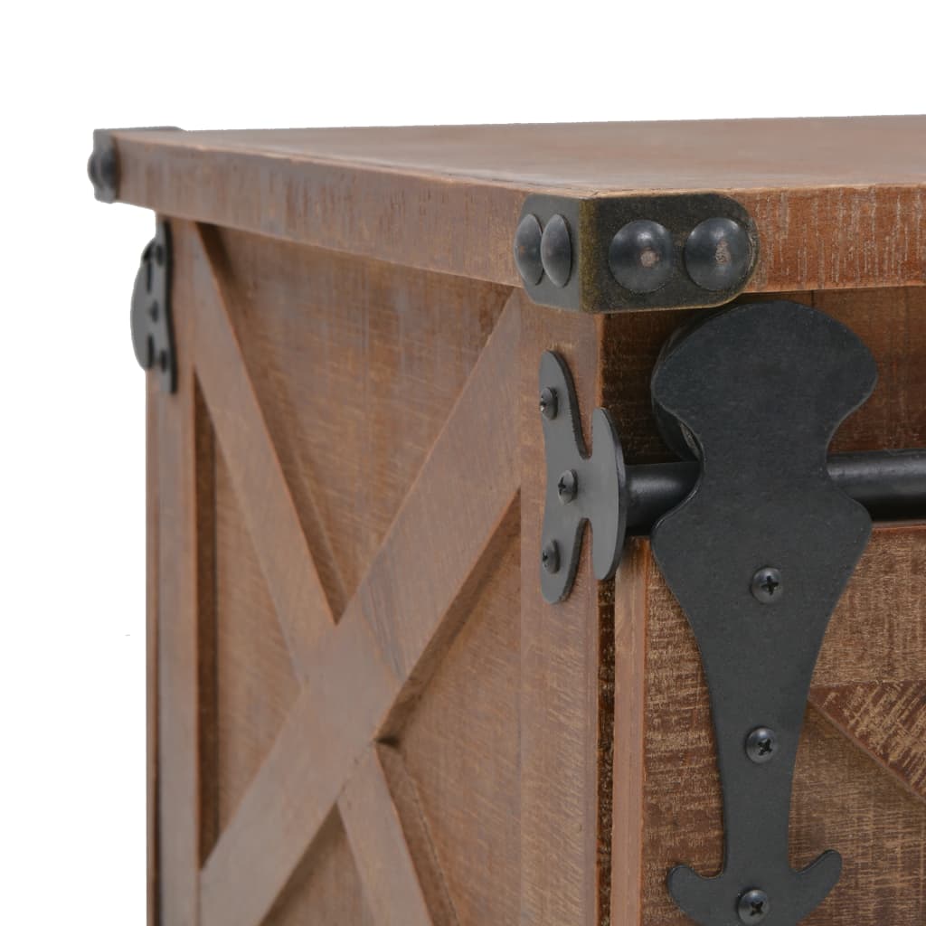 Salontafel 91x51x38 cm massief vurenhout bruin – afbeelding 9