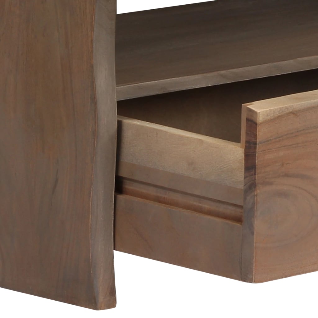 Salontafel met natuurlijke rand 90x50x40 cm acaciahout grijs – afbeelding 4