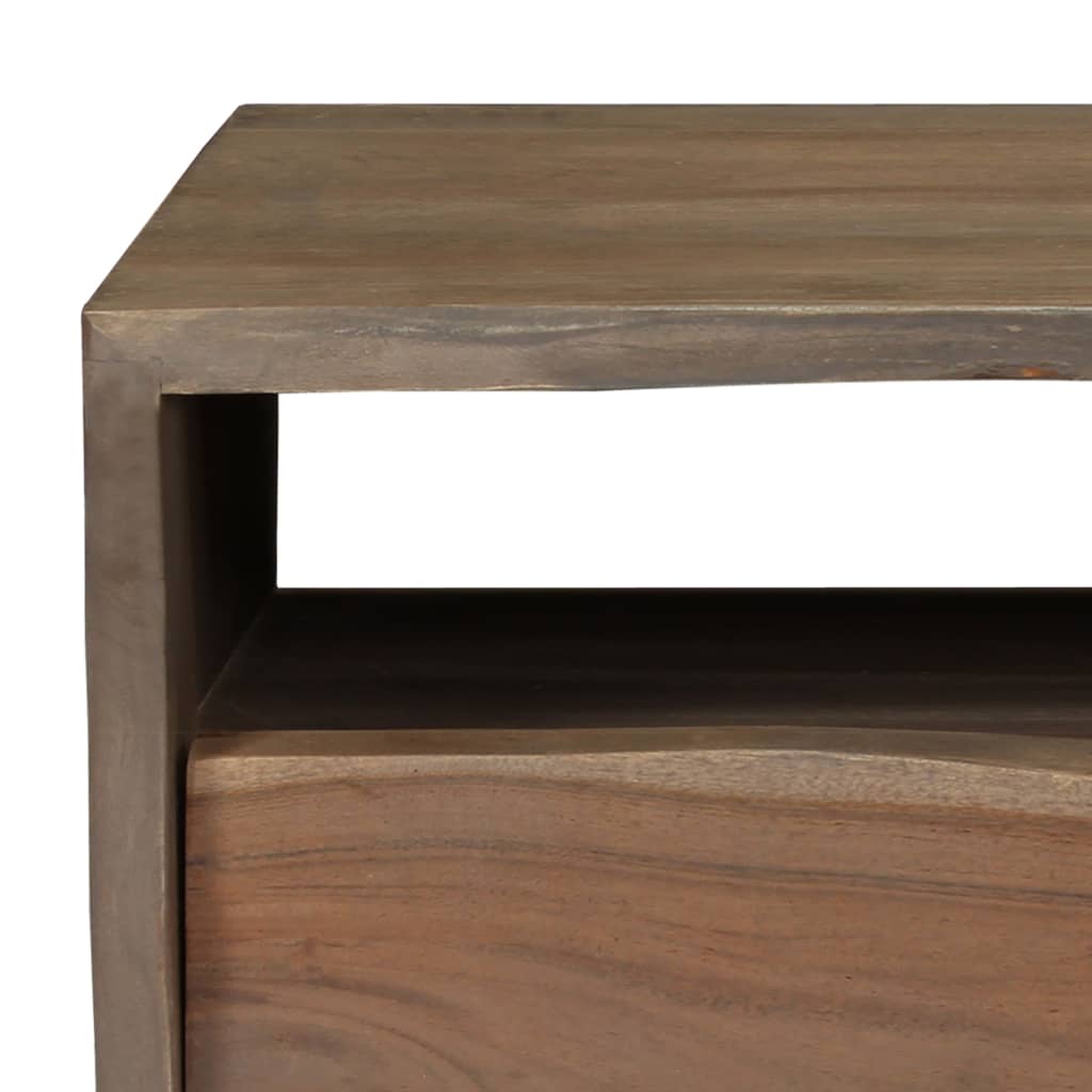 Salontafel met natuurlijke rand 90x50x40 cm acaciahout grijs – afbeelding 6