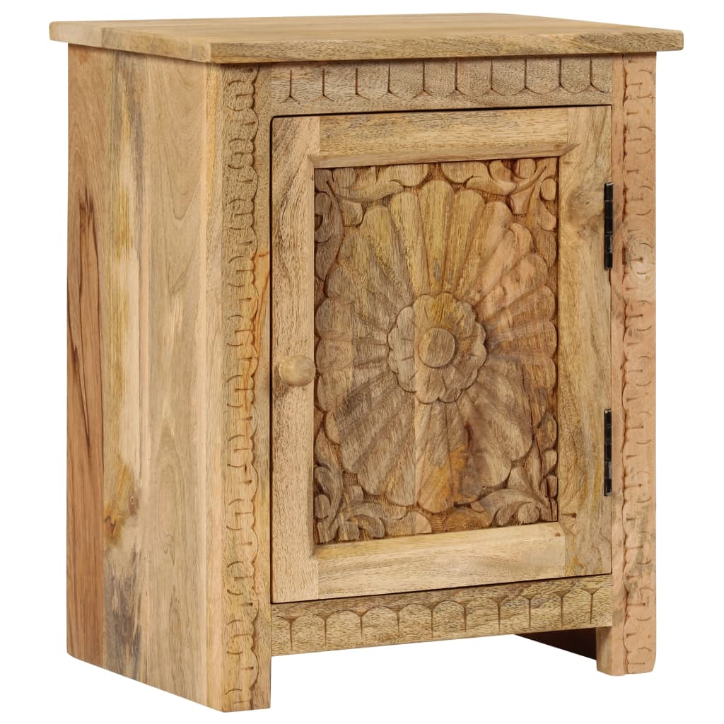 Nachtkastje 40x30x50 cm massief mangohout – afbeelding 1