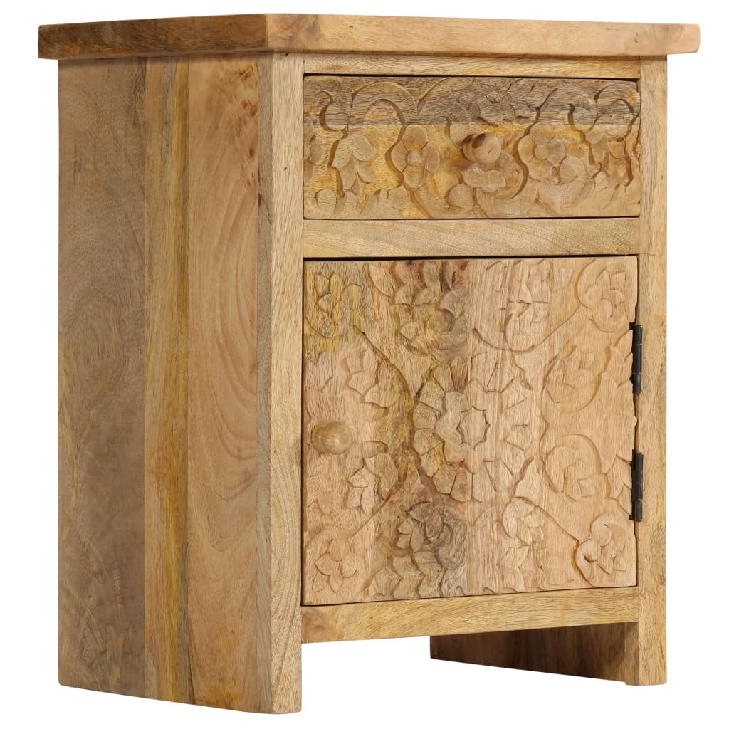 Nachtkastje 40x30x50 cm massief mangohout – afbeelding 1