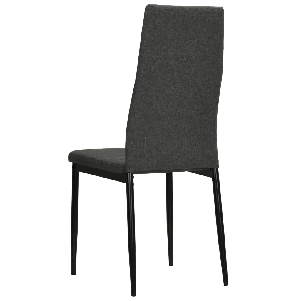 Eetkamerstoelen 2 st stof donkergrijs – afbeelding 5