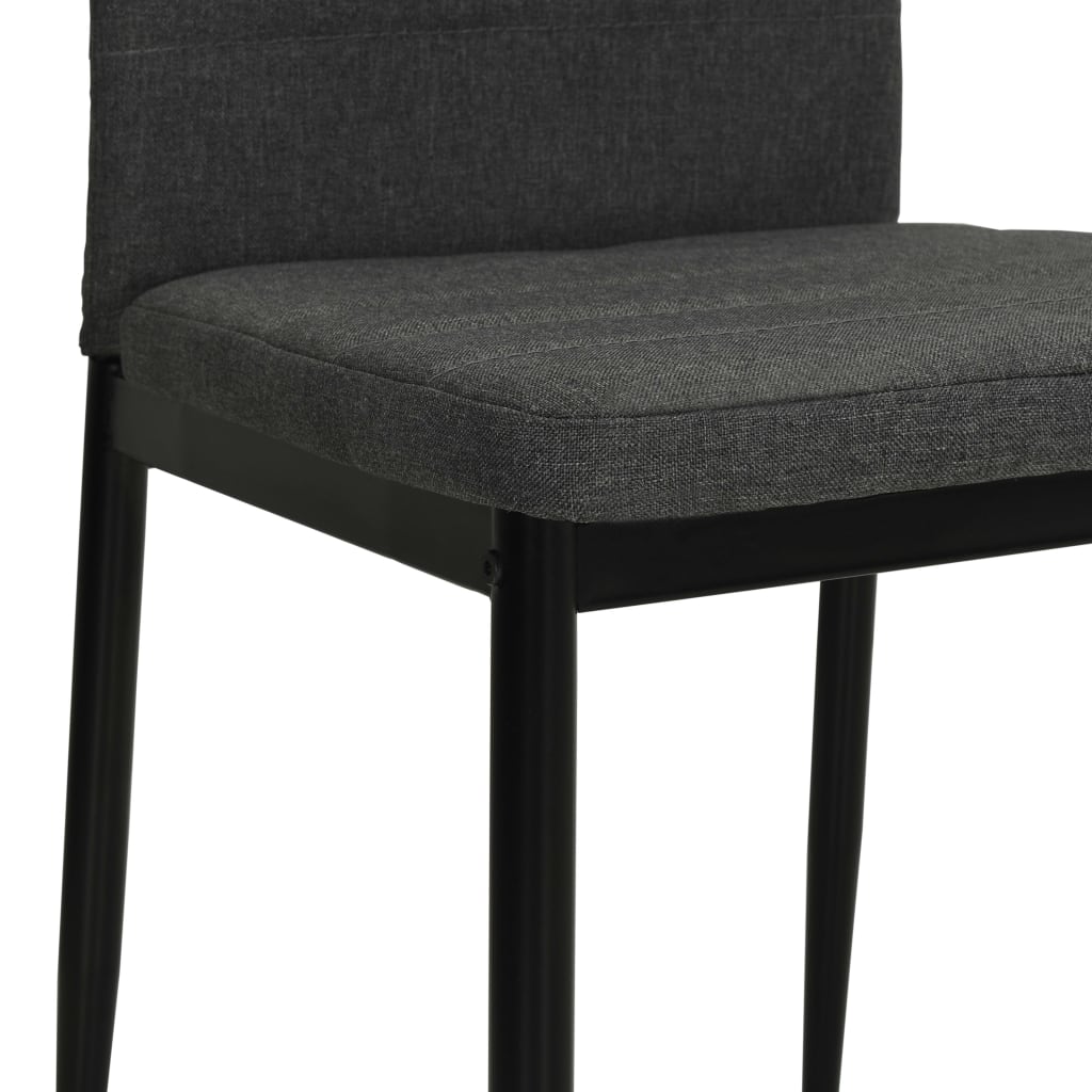 Eetkamerstoelen 2 st stof donkergrijs – afbeelding 6