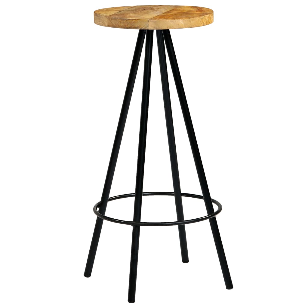 Barkrukken 4 st massief mangohout – afbeelding 8