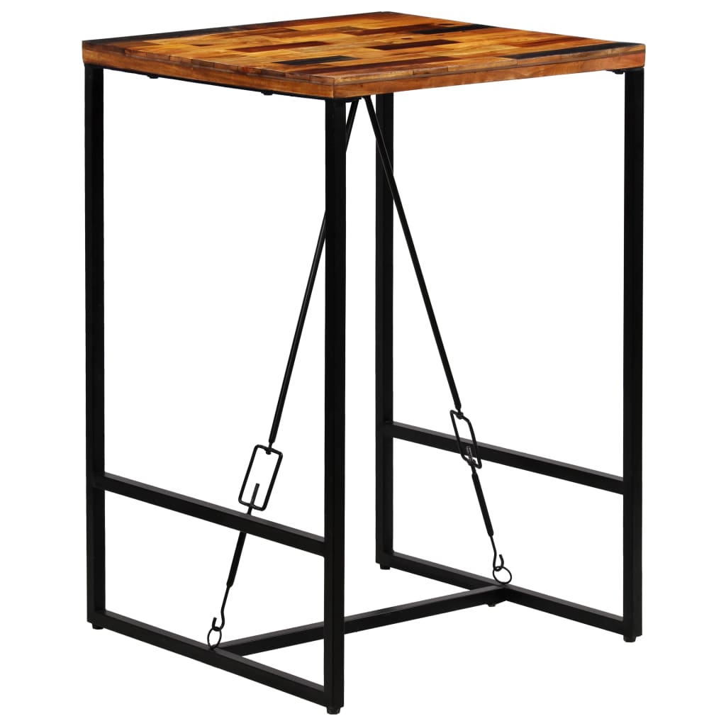 Bartafel 70x70x106 cm massief gerecycled hout – afbeelding 10