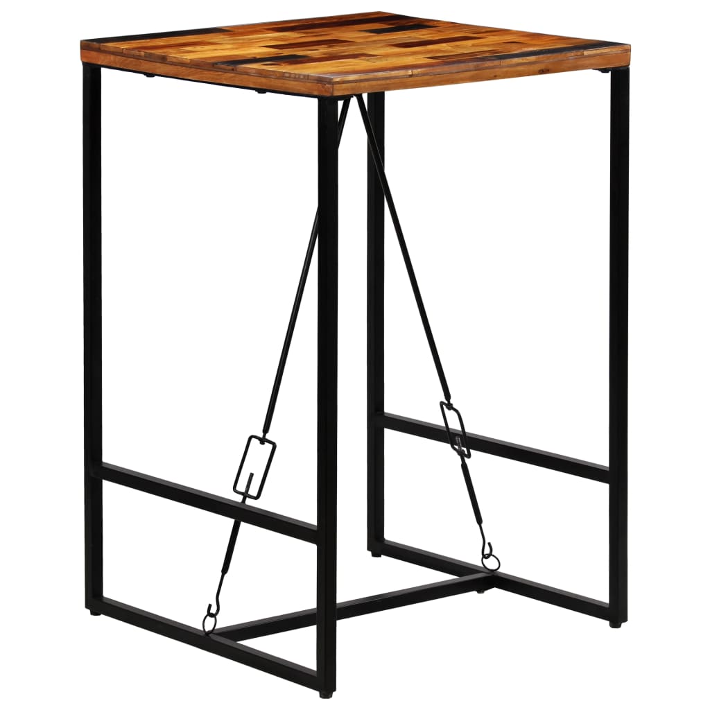Bartafel 70x70x106 cm massief gerecycled hout – afbeelding 11