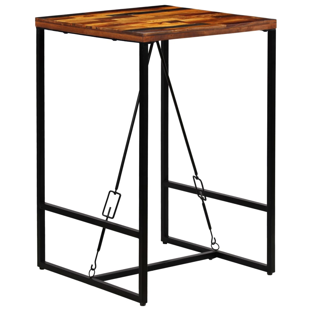 Bartafel 70x70x106 cm massief gerecycled hout – afbeelding 12