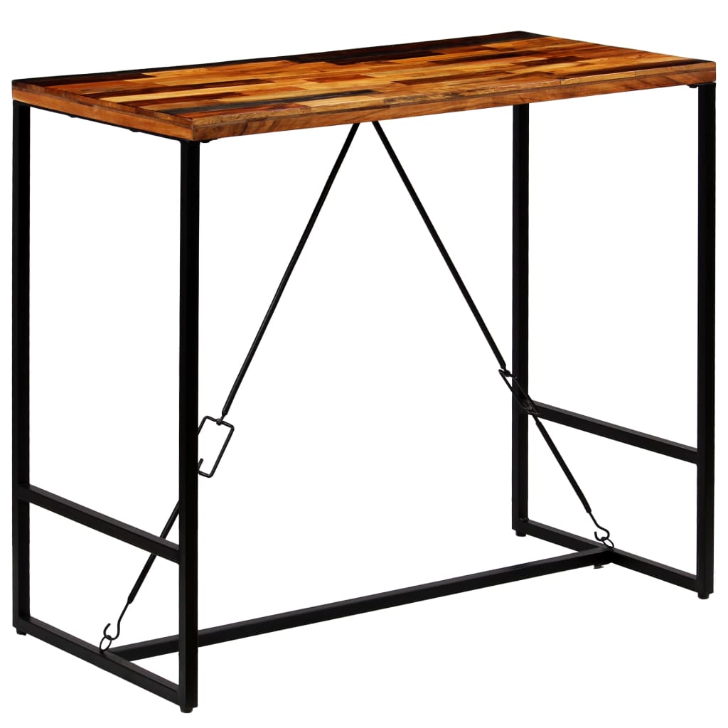 Bartafel 120x60x106 cm massief gerecycled hout – afbeelding 1