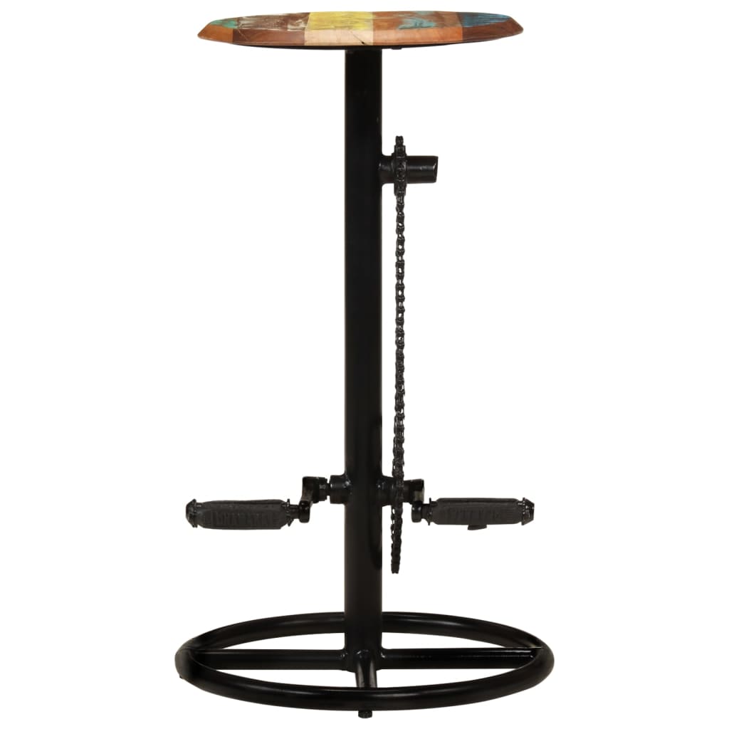 Barkrukken 2 st massief gerecycled hout – afbeelding 7