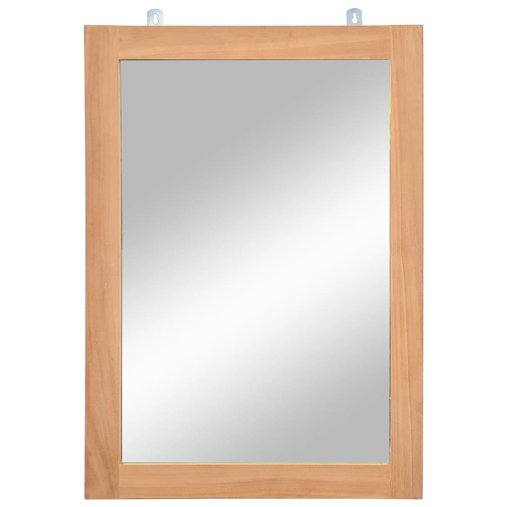 Wandspiegel 50x70 cm massief teakhout – afbeelding 1