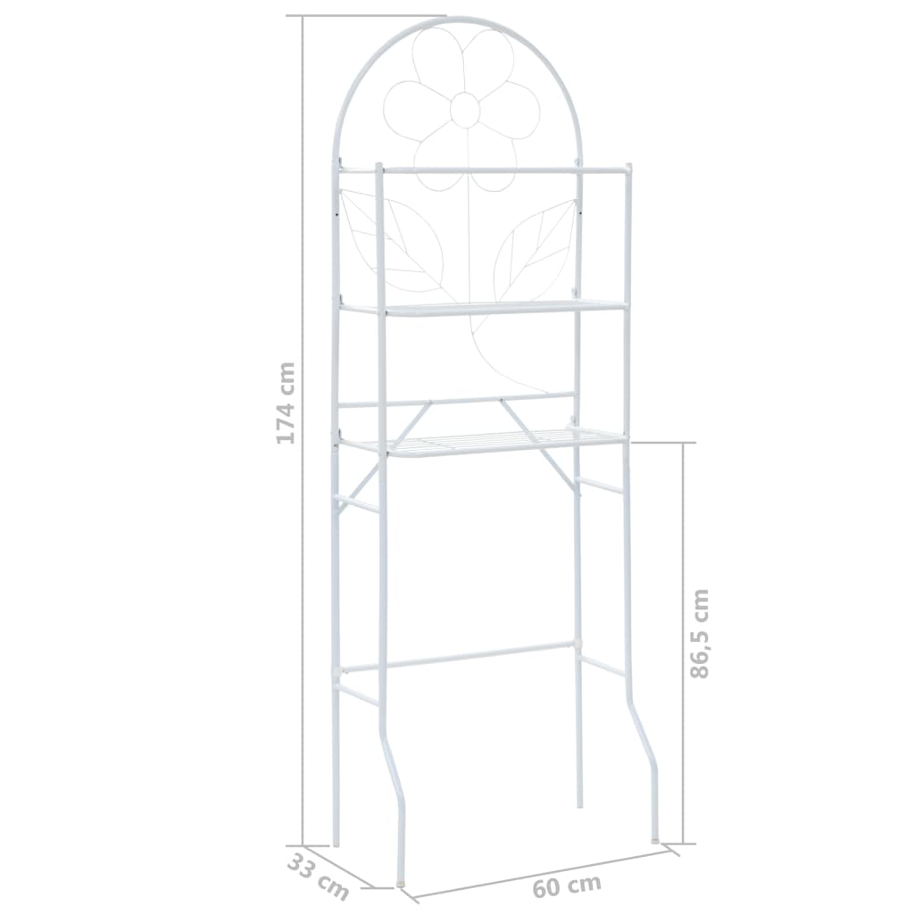 Badkamerrek 60x33x174 cm wit – afbeelding 7