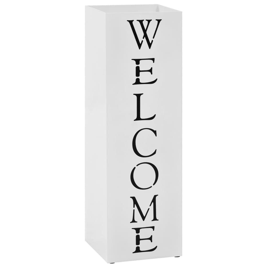 Parapluhouder Welcome staal wit – afbeelding 1