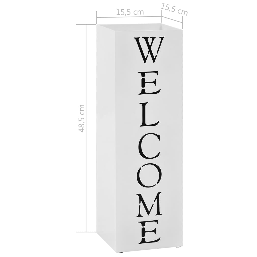 Parapluhouder Welcome staal wit – afbeelding 6