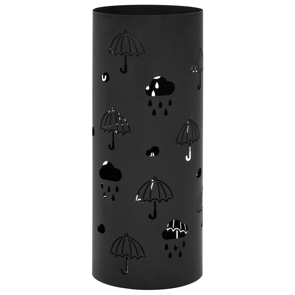 Parapluhouder paraplu's staal zwart – afbeelding 1