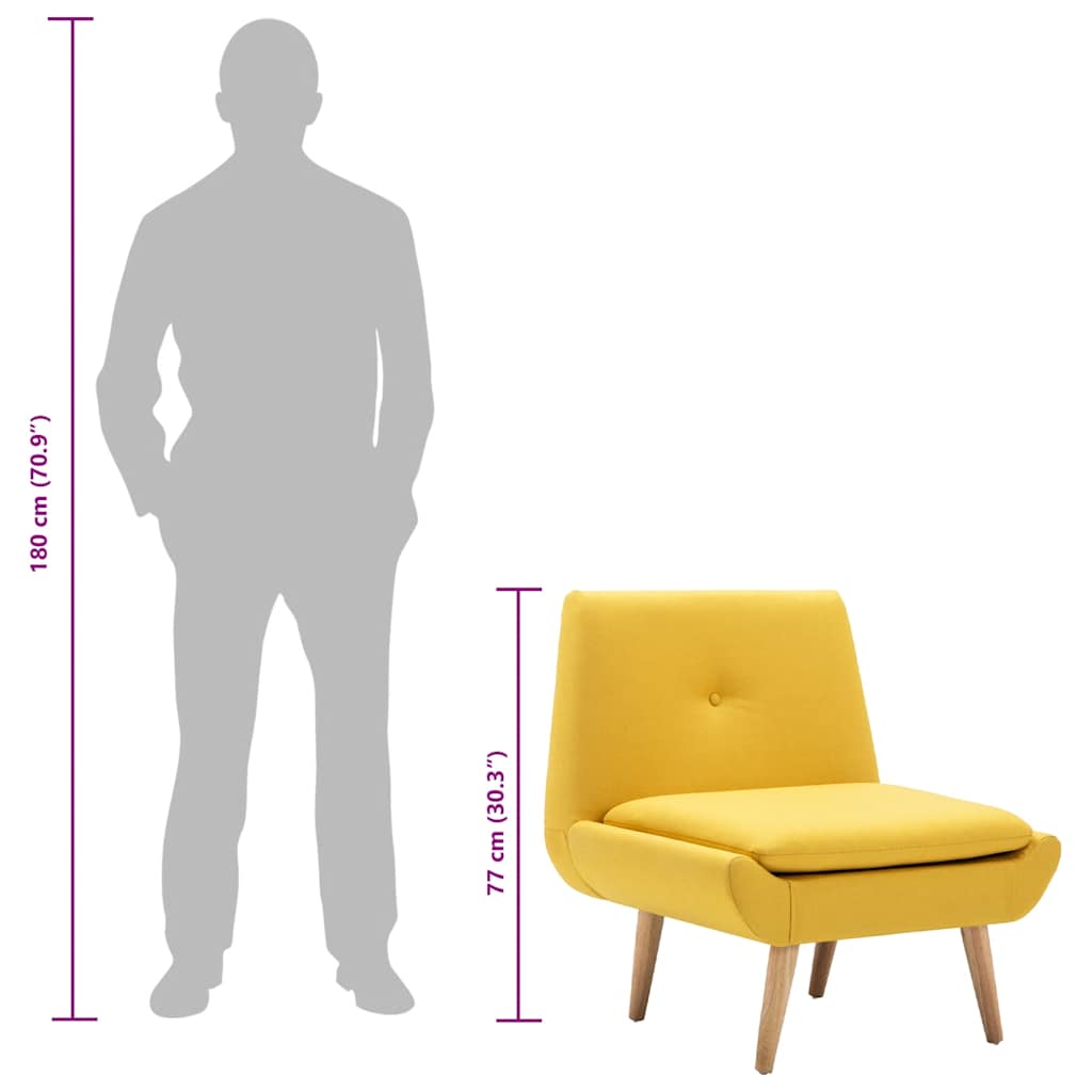 Fauteuil stof geel – afbeelding 9